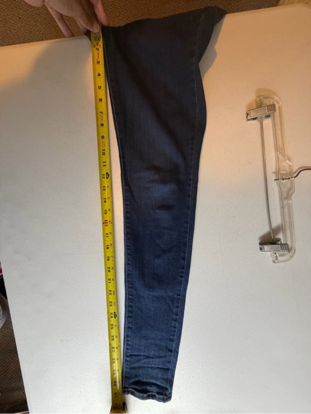 Levis 721 High Waisted Rise Skinny Jeans Stretchy Dark Wash Blue Denim size 26 - Picture 11 of 13